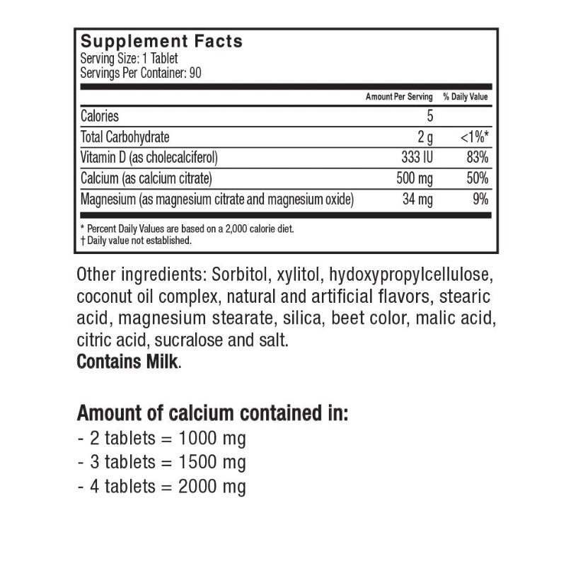 Chewable Multivitamin with Iron + Calcium Citrate
