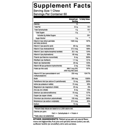 Bariatric Multivitamin + Calcium Citrate - Soft Chew - 1 Month Supply