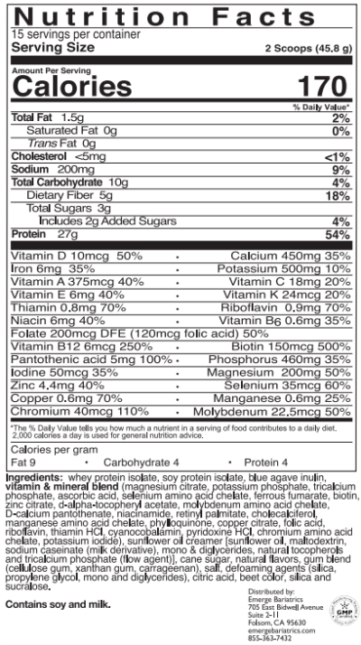 High-Protein Bariatric Meal Replacement